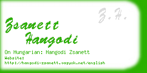 zsanett hangodi business card